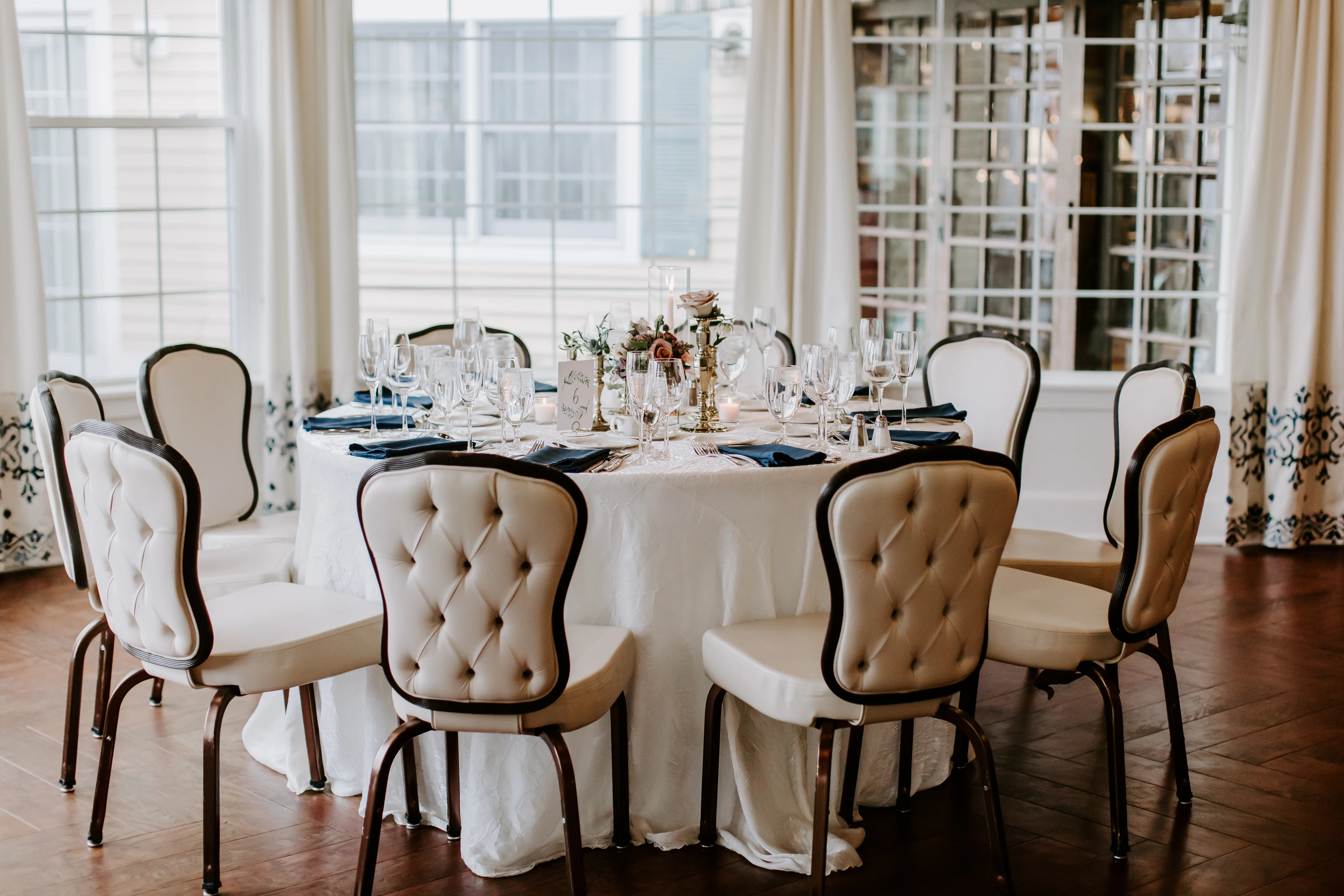 Wedding reception table.