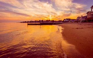 A sunset in Old Saybrook, CT during the Thanksgiving season.